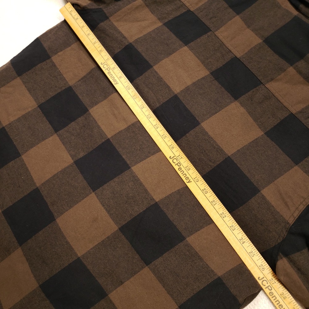 Boston Traders Hooded Shirt Jacket Mens XXL Brown Buffalo Plaid Quilted Grunge - Picture 9 of 13